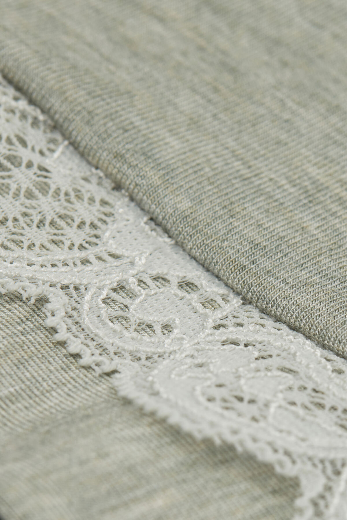 Lace Trim Short Pajamas in Modal